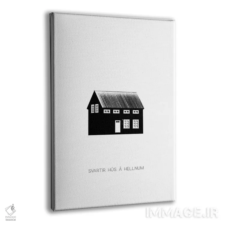 تابلو مینیمال خانه سیاه II در ایسلند اثر مونیکا استریگل - نمای پرسپکتیو محصول