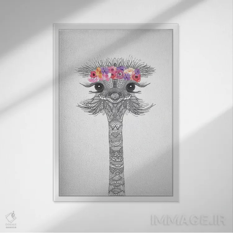 تابلو دکوراتیو دختر گل آرا II اثر مونیکا استریگل - نمای قابدار سفید