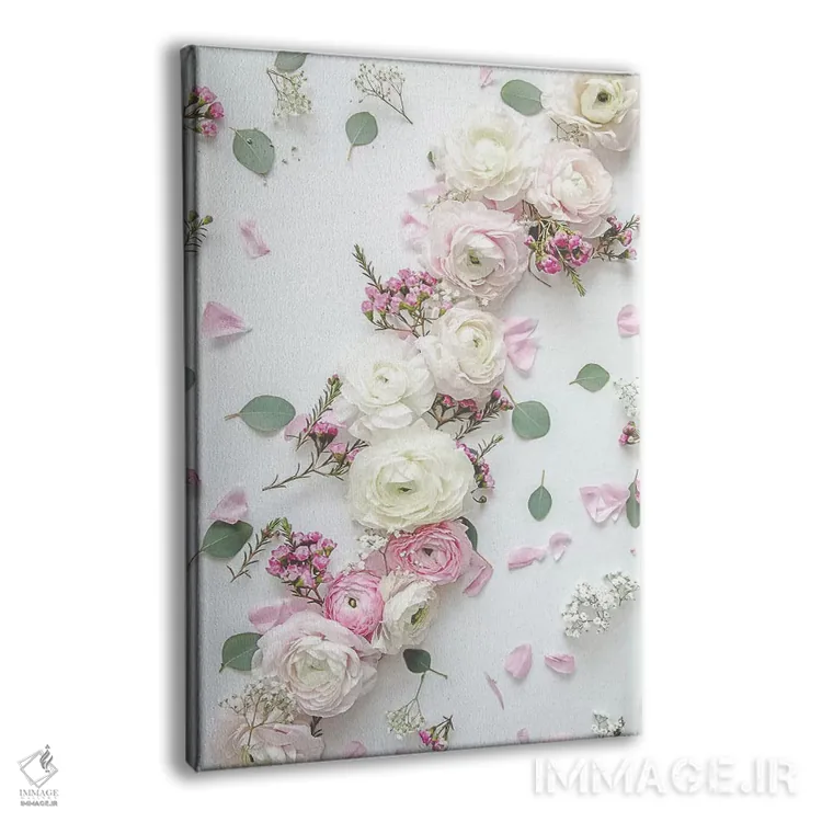 تابلو مدرن دسته گل بهاری III سبز اثر مونیکا استریگل - نمای پرسپکتیو محصول
