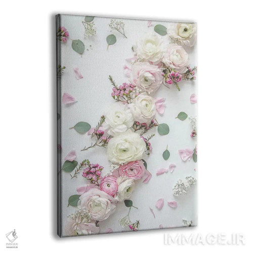 تابلو مدرن دسته گل بهاری III سبز اثر مونیکا استریگل - نمای پرسپکتیو محصول