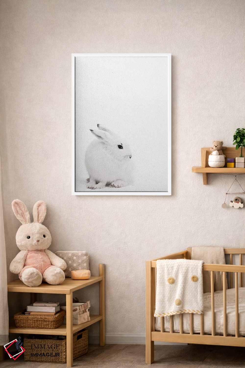 تابلو دکوراتیو خرگوش قطبی I اثر مونیکا استریگل - D3W