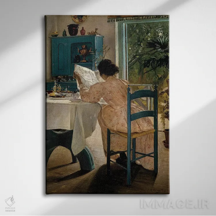 تابلو دکوراتیو رینگ: صبحانه، ۱۸۹۸ اثر لاوریتس اندرسن رینگ - نمای روبهرو روی دیوار