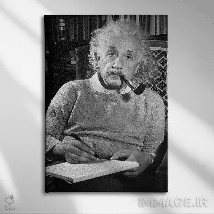 تابلو دکوراتیو آلبرت اینشتین - نمای روبهرو روی دیوار