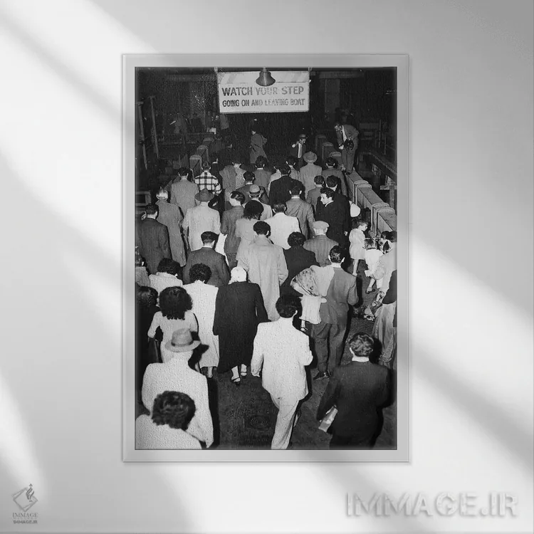 تابلو دکوراتیو 1950,جزیره الیس، ۱۹۵۰ - نمای قابدار سفید