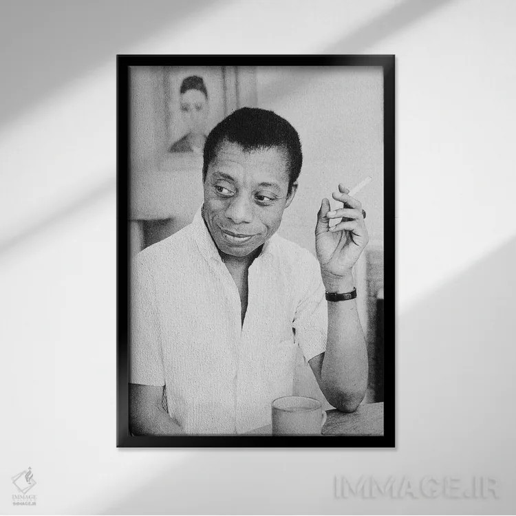 تابلو دکوراتیو جیمز بالدوین - نمای قابدار مشکی