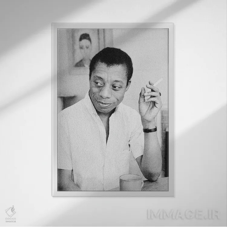 تابلو دکوراتیو جیمز بالدوین - نمای قابدار سفید