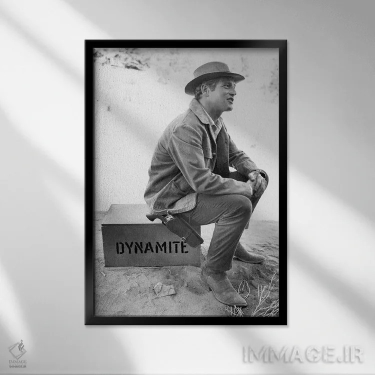 تابلو دکوراتیو پل نیومن - نمای قابدار مشکی