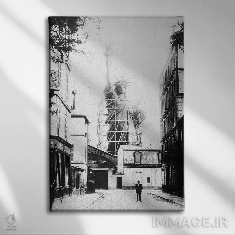 تابلو دکوراتیو Paris,تندیس آزادی، پاریس - نمای روبهرو روی دیوار