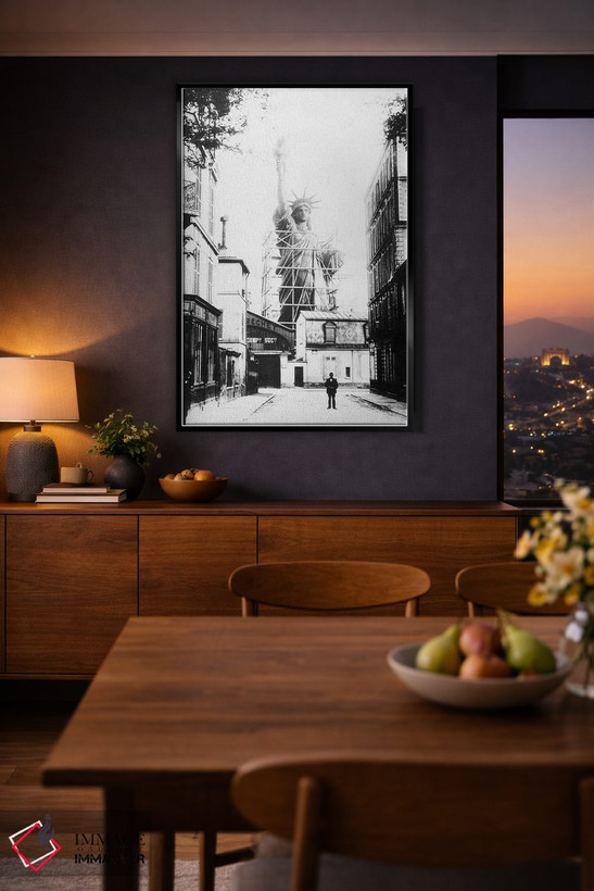 تابلو دکوراتیو Paris,تندیس آزادی، پاریس - D3B