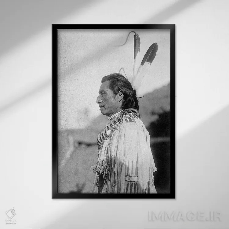 تابلو دکوراتیو C1908,شفابخش مندانی، حدود ۱۹۰۸ اثر ادوارد اس. کرتیس - نمای قابدار مشکی