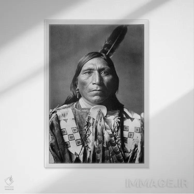 تابلو دکوراتیو C1907,مرد سرخپوست سو ، حدود ۱۹۰۷ اثر ادوارد اس. کرتیس - نمای قابدار سفید