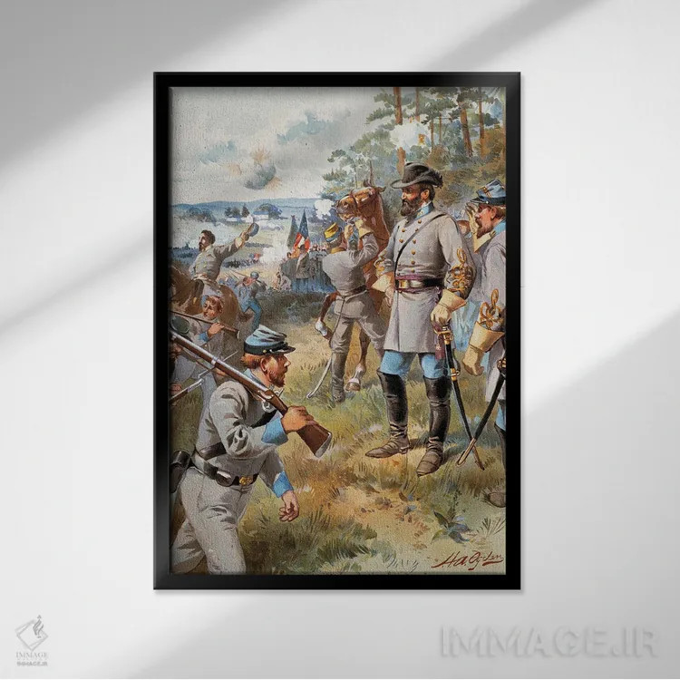 تابلو دکوراتیو 1861،استونوال جکسون، ۱۸۶۱ اثر گرنجر - نمای قابدار مشکی