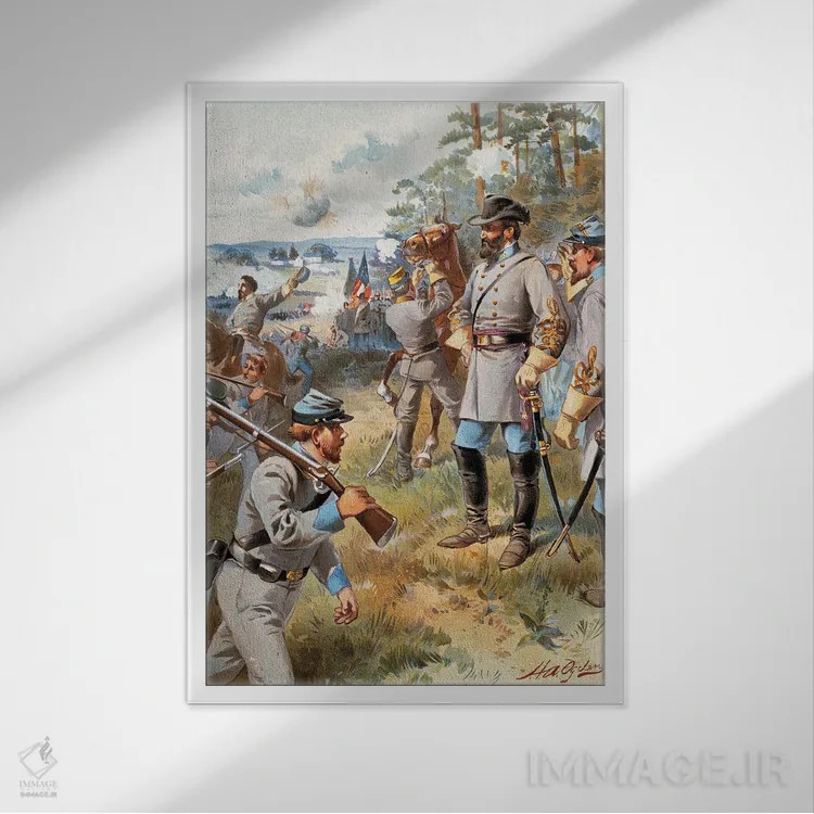 تابلو دکوراتیو 1861،استونوال جکسون، ۱۸۶۱ اثر گرنجر - نمای قابدار سفید
