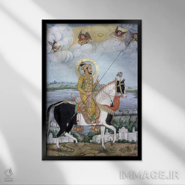 تابلو دکوراتیو شاه جهان اثر گووردان - نمای قابدار مشکی