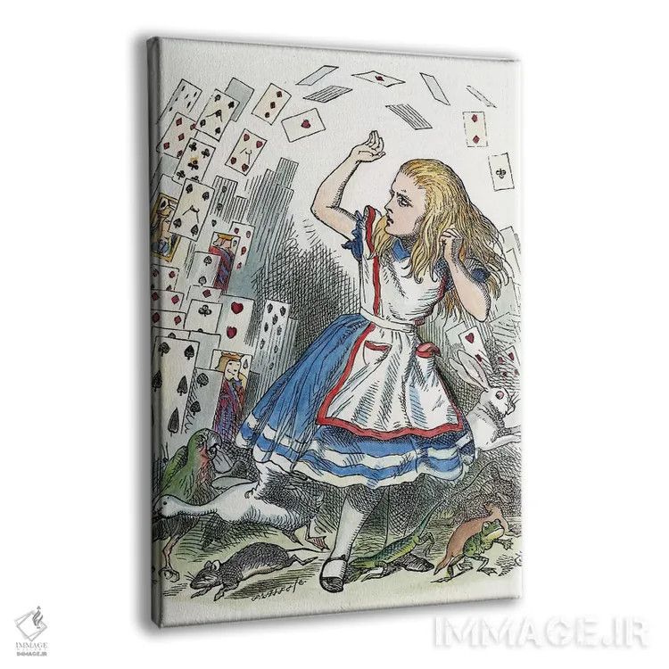 تابلو دکوراتیو 1865,آلیس در سرزمین عجایب، ۱۸۶۵ اثر جان تنیل - نمای پرسپکتیو محصول