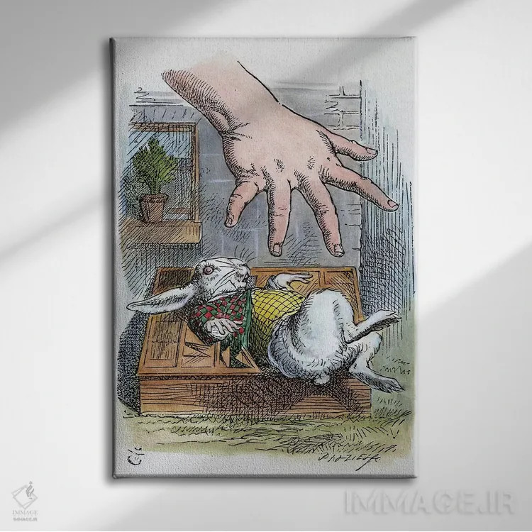 تابلو دکوراتیو 1865,کرول: آلیس، ۱۸۶۵ اثر جان تنیل - نمای روبهرو روی دیوار