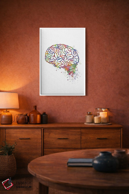 تابلو دکوراتیو مغز اثر جنفی آرت - D4W