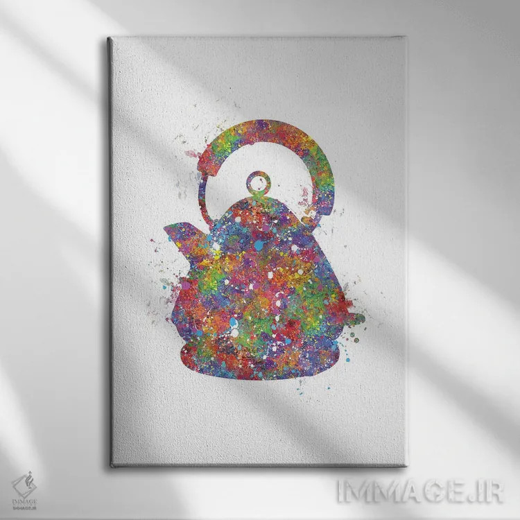 تابلو دکوراتیو کتری اثر جنفی آرت - نمای روبهرو روی دیوار