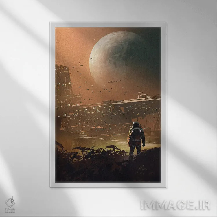 تابلو دکوراتیو کلونی جدید اثر گرندفیلر - نمای قابدار سفید