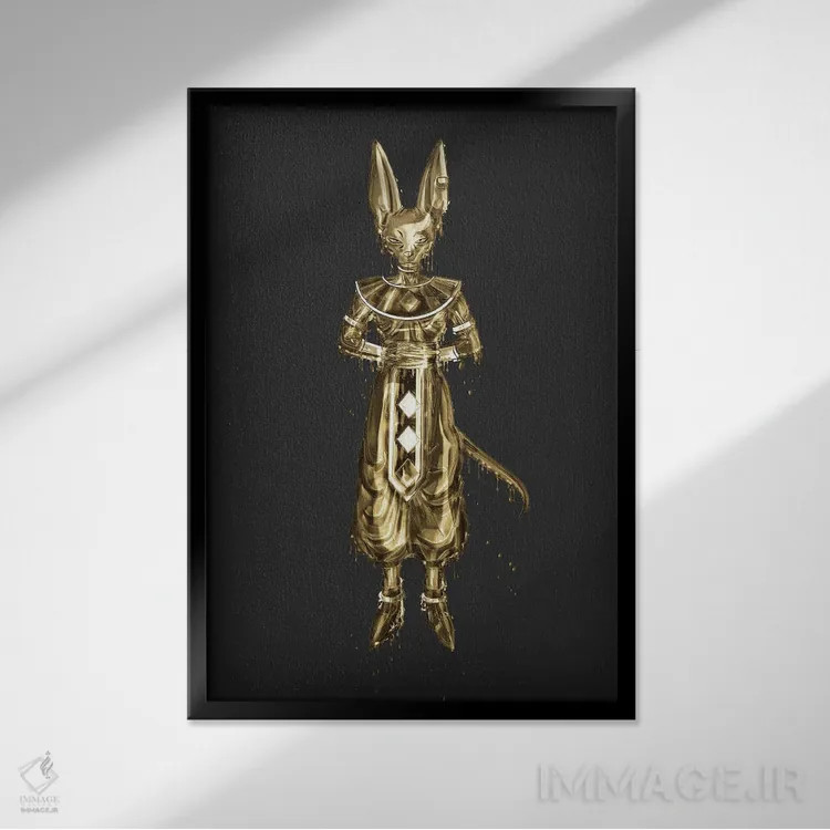 تابلو دکوراتیو خدای بیروس اثر گب فرناندو - نمای قابدار مشکی