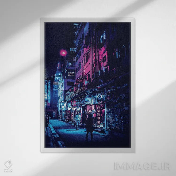 تابلو دکوراتیو خیابان توکیو II اثر گب فرناندو - نمای قابدار سفید