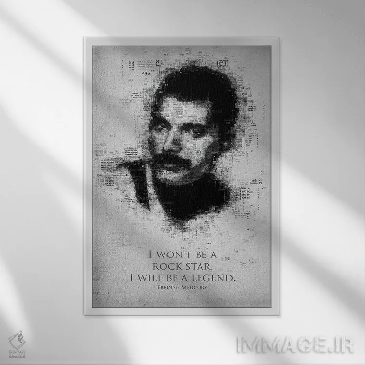 تابلو دکوراتیو فردی مرکوری اثر گب فرناندو - نمای قابدار سفید