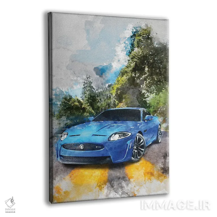 تابلو دکوراتیو جگوار XKR-S اثر گب فرناندو - نمای پرسپکتیو محصول