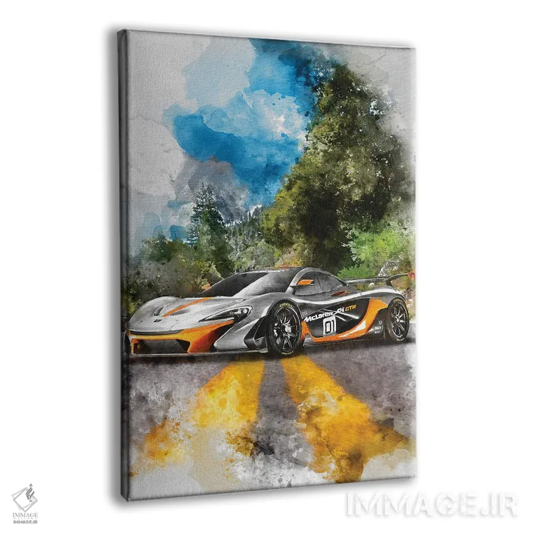 تابلو دکوراتیو مکلارن P1 GTR اثر گب فرناندو - نمای پرسپکتیو محصول