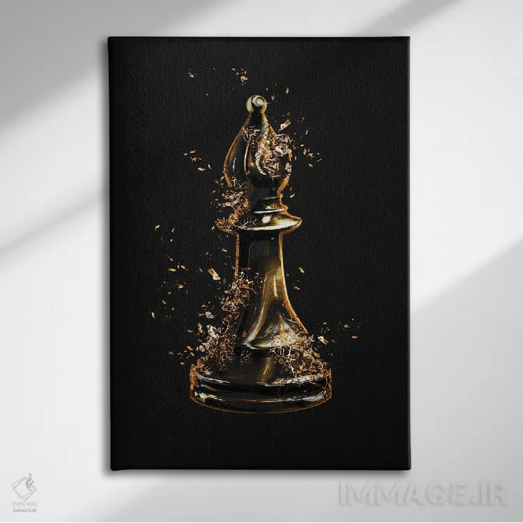 تابلو دکوراتیو اسب شکسته اثر گب فرناندو - نمای روبهرو روی دیوار