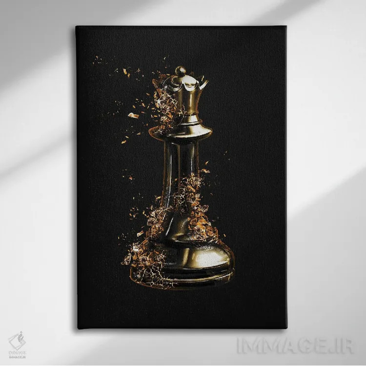 تابلو دکوراتیو وزیر شکسته اثر گب فرناندو - نمای روبهرو روی دیوار