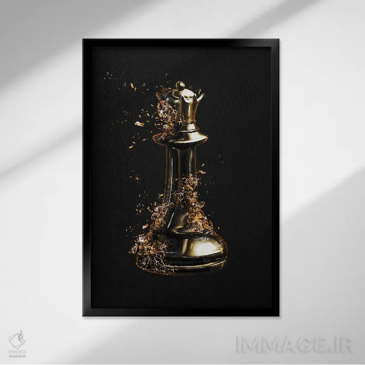 تابلو دکوراتیو وزیر شکسته اثر گب فرناندو - نمای قابدار مشکی