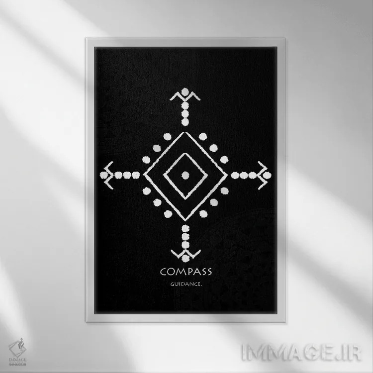 تابلو دکوراتیو تاتو باتوک X اثر گب فرناندو - نمای قابدار سفید