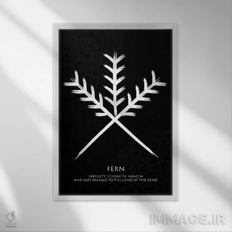 تابلو دکوراتیو تاتو باتوک XIII اثر گب فرناندو - نمای قابدار سفید