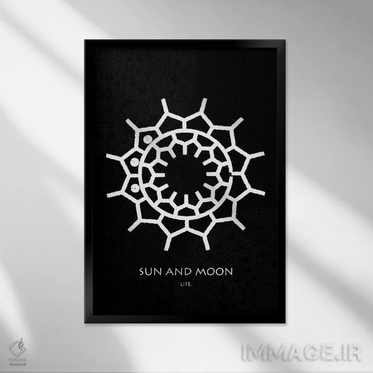 تابلو دکوراتیو تاتو باتوک XVII اثر گب فرناندو - نمای قابدار مشکی