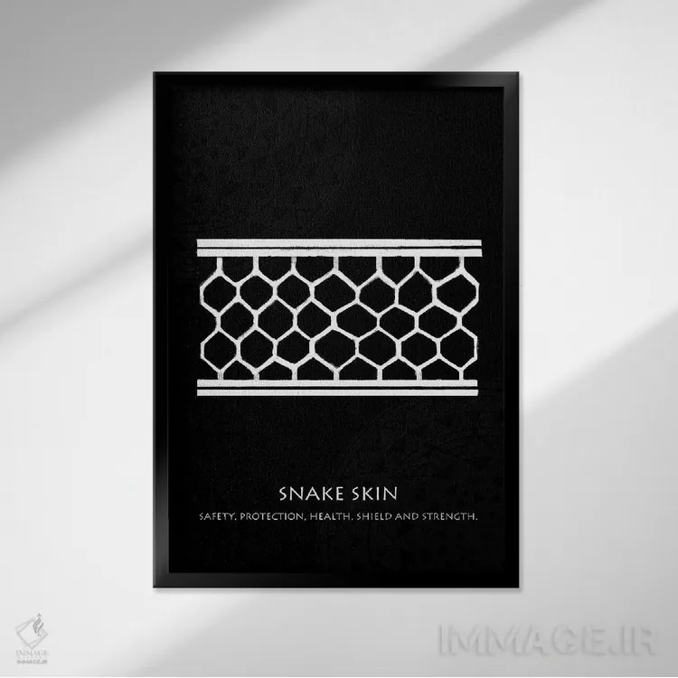 تابلو دکوراتیو تاتو باتوک XXVII اثر گب فرناندو - نمای قابدار مشکی