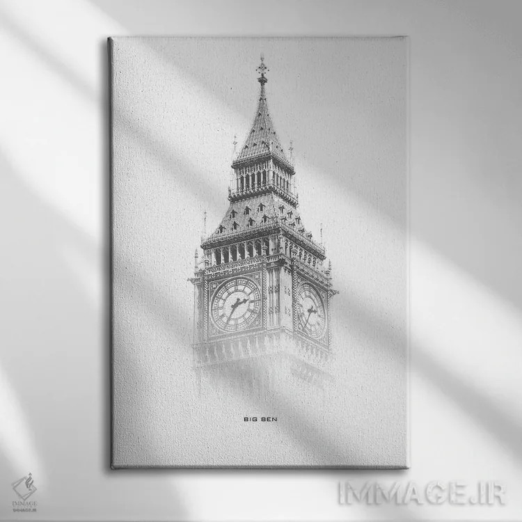 تابلو دکوراتیو بیگ بن اثر گب فرناندو - نمای روبهرو روی دیوار