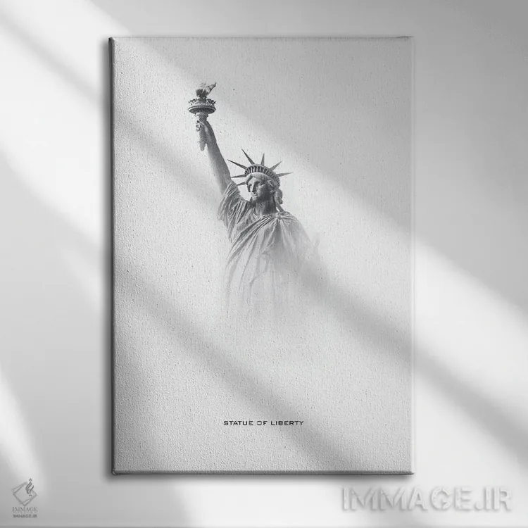 تابلو دکوراتیو تندیس آزادی اثر گب فرناندو - نمای روبهرو روی دیوار