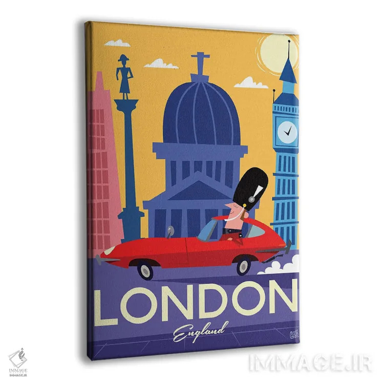 تابلو دکوراتیو "لندن" اثر گری گودل - نمای پرسپکتیو محصول