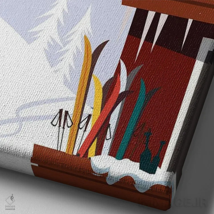 تابلو دکوراتیو "آوریاز ۱۸۰۰" اثر گری گودل - نمای نزدیک بافت بوم