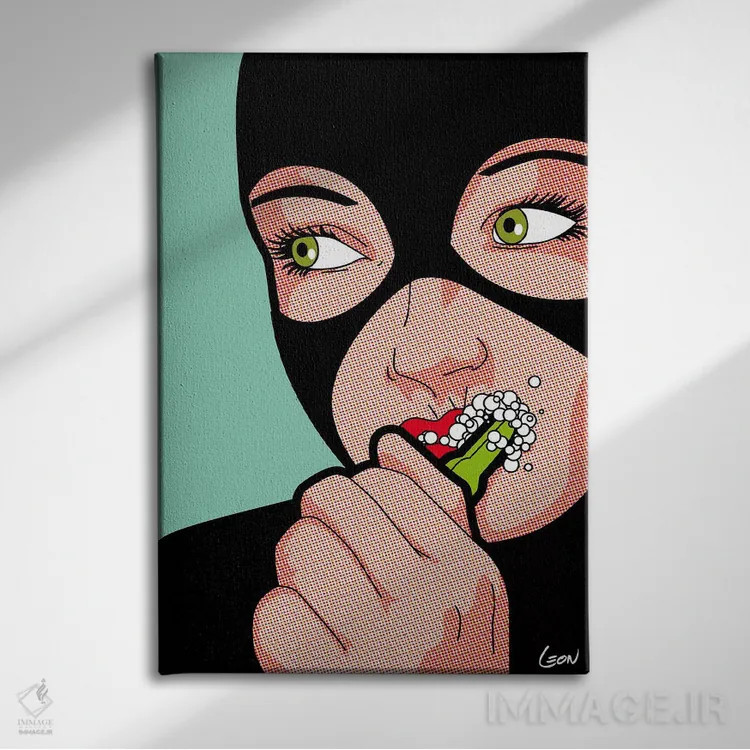 تابلو دکوراتیو برس گربه اثر گرگوار "لئون" گیمن - نمای روبهرو روی دیوار