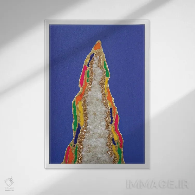 تابلو انتزاعی آزادی اثر گوگا استودیو - نمای قابدار سفید