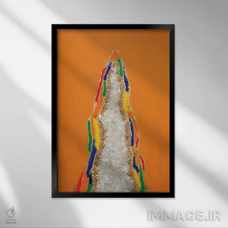 تابلو انتزاعی لذت اثر گوگا استودیو - نمای قابدار مشکی