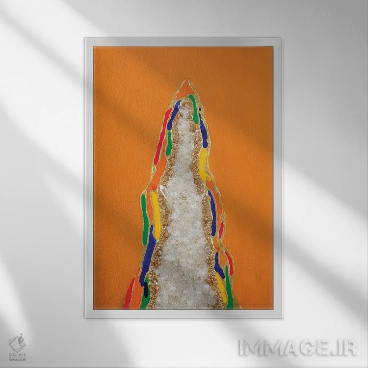 تابلو انتزاعی لذت اثر گوگا استودیو - نمای قابدار سفید