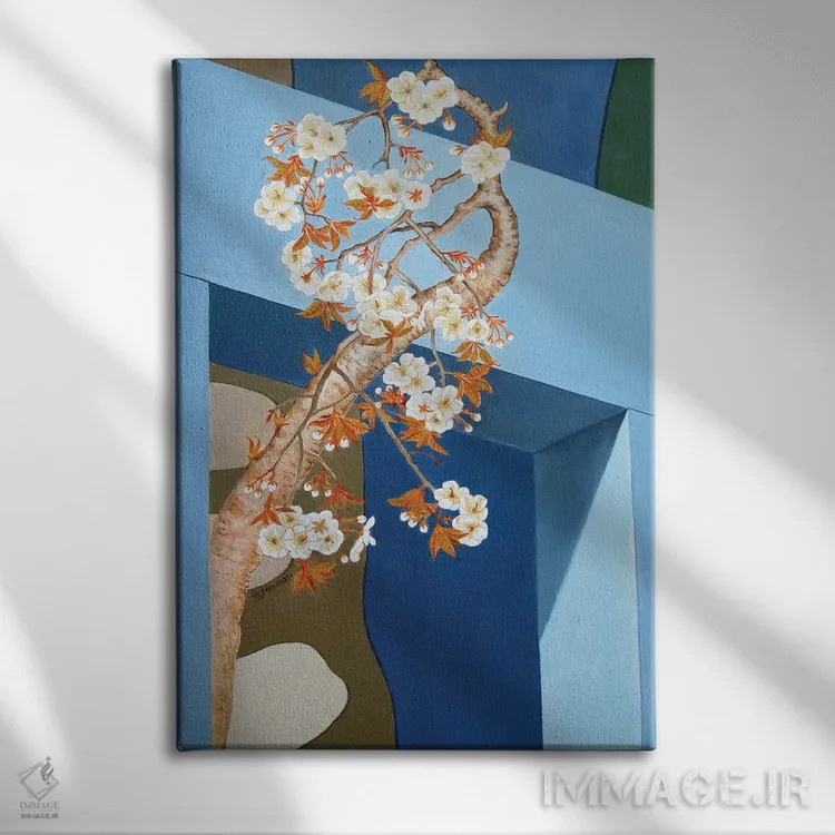 تابلو دکوراتیو بیرون از دیوار اثر گوئیگن ژا - نمای روبهرو روی دیوار