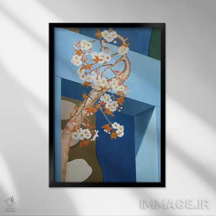 تابلو دکوراتیو بیرون از دیوار اثر گوئیگن ژا - نمای قابدار مشکی