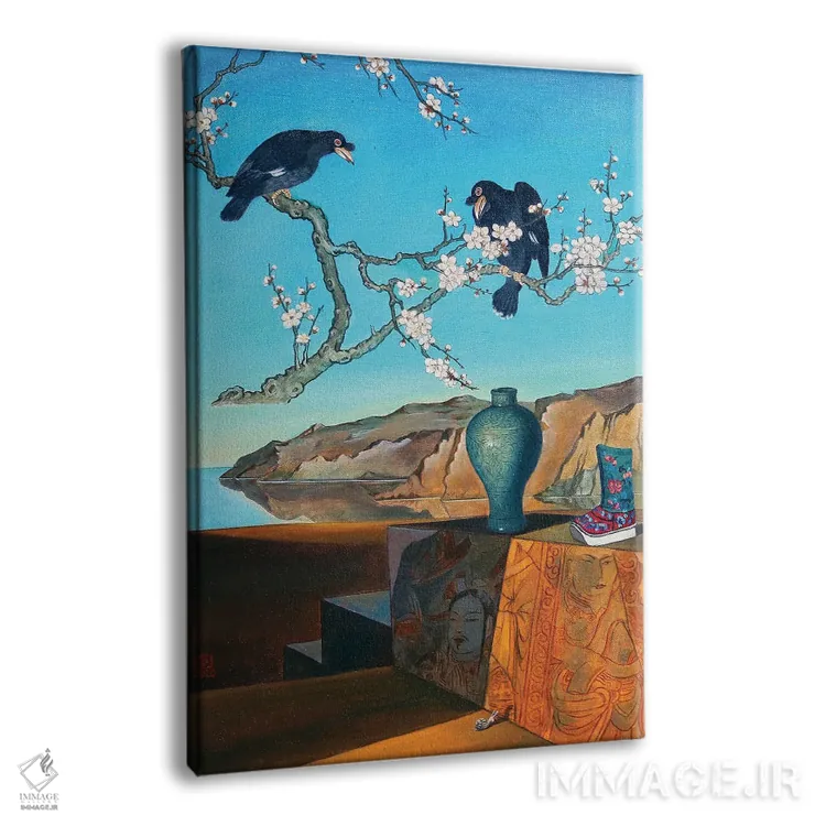 تابلو دکوراتیو زمان II اثر گوئیگن ژا - نمای پرسپکتیو محصول
