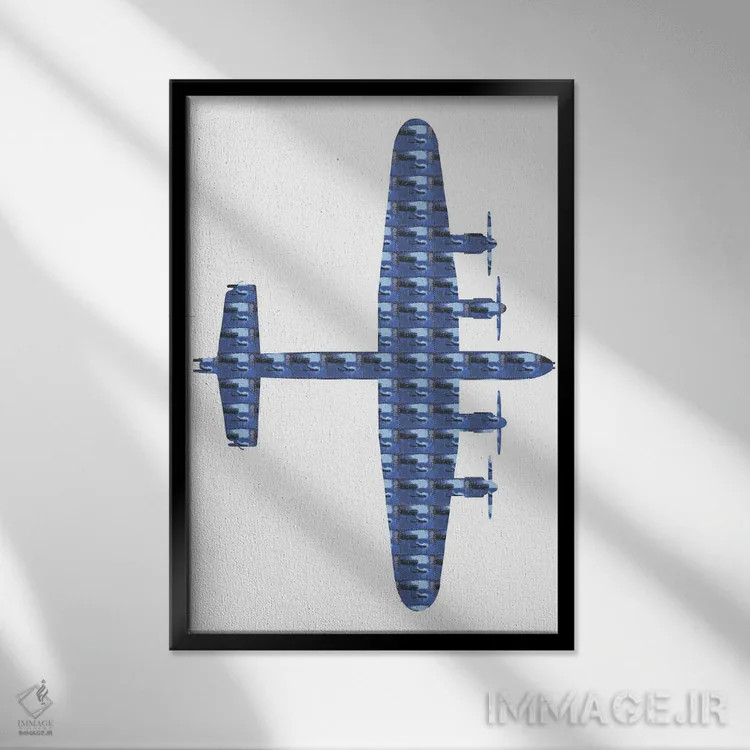 تابلو دکوراتیو لنکستر اثر گری هاگبن - نمای قابدار مشکی