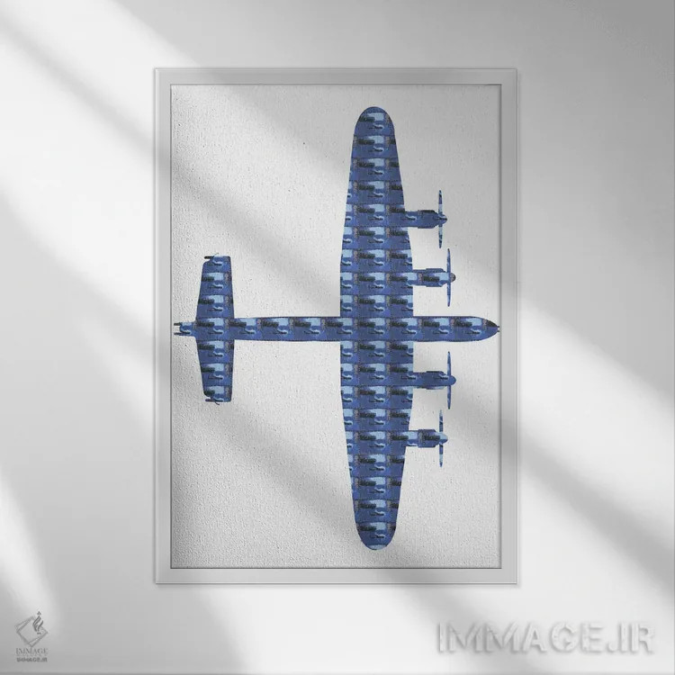 تابلو دکوراتیو لنکستر اثر گری هاگبن - نمای قابدار سفید