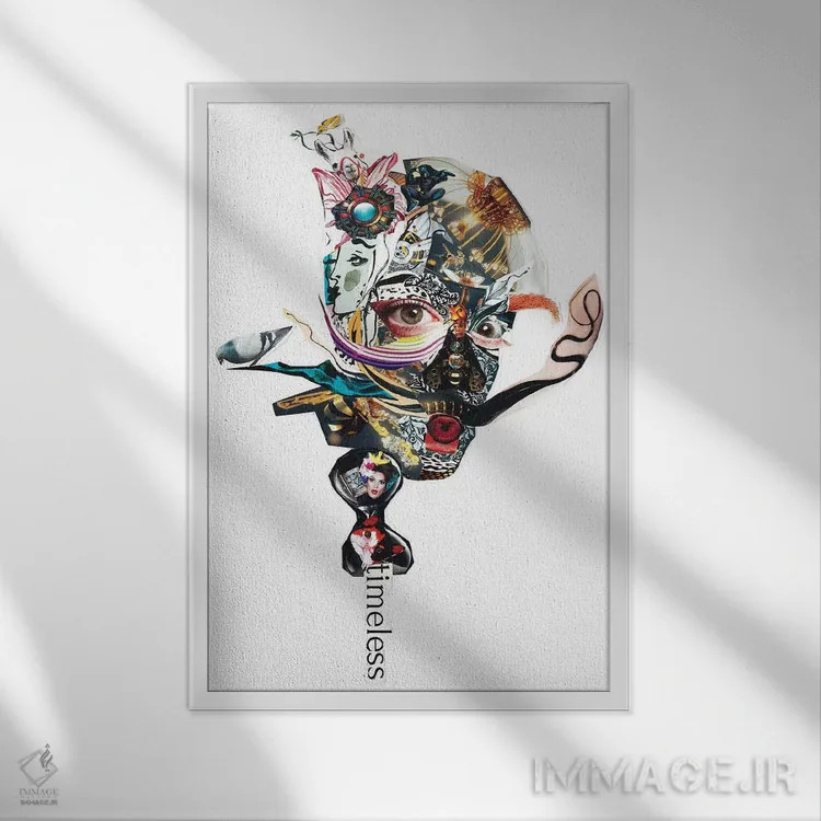 تابلو دکوراتیو دالی اثر گلیل - نمای قابدار سفید