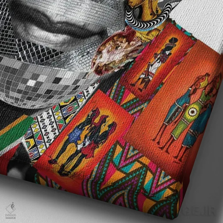 تابلو دکوراتیو رهبر اثر گلیل - نمای نزدیک بافت بوم